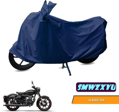 smwzxyu Waterproof Two Wheeler Cover for Royal Enfield(Classic 350, Blue)