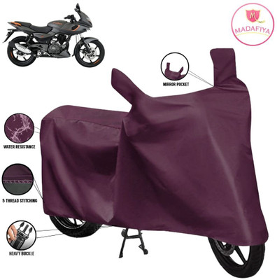 MADAFIYA Waterproof Two Wheeler Cover for Bajaj(Pulsar 180F, Maroon)