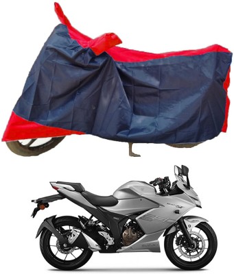 Furious3D Two Wheeler Cover for Suzuki(Gixxer SF 250, Red, Blue)