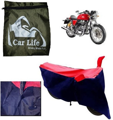 Car Life Waterproof Two Wheeler Cover for Royal Enfield(Continental GT, Red, Blue)