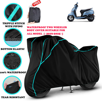 AutoGalaxy Waterproof Two Wheeler Cover for TVS(iQube Electric, Black)