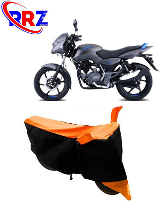 RRZ Waterproof Two Wheeler Cover for Bajaj(Pulsar 125, Black, Orange)