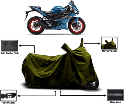 Amexride Two Wheeler Cover for Yamaha(YZF R3, Green)
