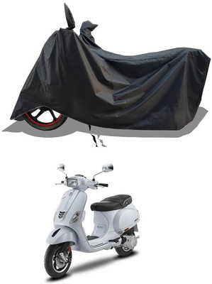 AASHTIK MART Two Wheeler Cover for Piaggio(Vespa SXL, Black)