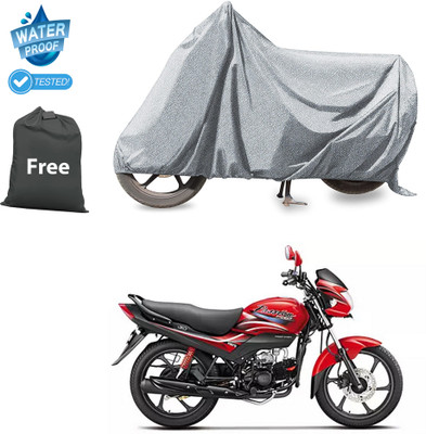 CODOKI Waterproof Two Wheeler Cover for Hero(Passion Plus, Silver)