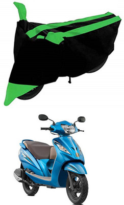 Mdstar Waterproof Two Wheeler Cover for TVS(Wego, Green, Black)