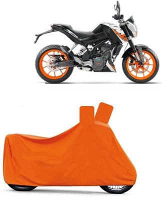 DeepShakshi AUTOMOTIVE Waterproof Two Wheeler Cover for KTM(Duke 200, Orange)