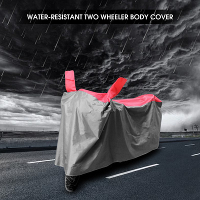 SnehaSales Waterproof Two Wheeler Cover for Hero(Duet LX 110CC, Grey, Red)