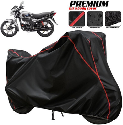 OliverX Waterproof Two Wheeler Cover for Hero(Passion Plus, Black, Red, Multicolor)