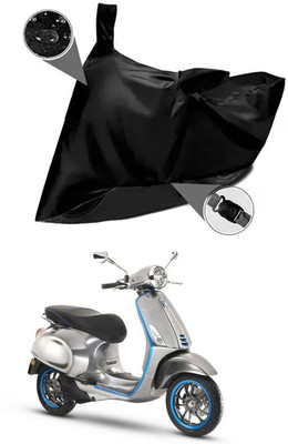 AASHTIK MART Two Wheeler Cover for Piaggio(Vespa, Black)