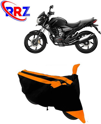 RRZ Waterproof Two Wheeler Cover for Honda(CBF150, Black, Orange)