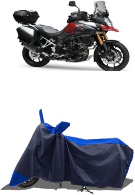 SUGASHRI Waterproof Two Wheeler Cover for Suzuki(V Strom 1000, Blue, Blue)