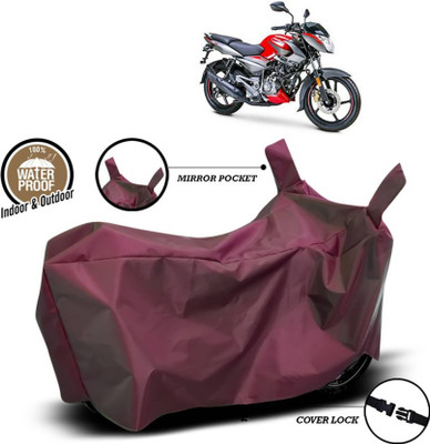 KEDIT Two Wheeler Cover for Bajaj(Pulsar NS125, Maroon)