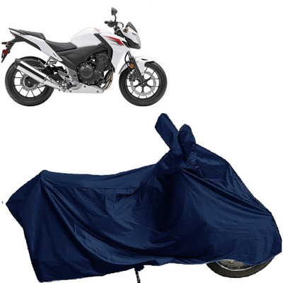 ZB AUTO Two Wheeler Cover for Honda(CB500F, Blue)