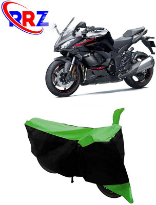 RRZ Waterproof Two Wheeler Cover for Kawasaki(Ninja 1000, Black, Green)