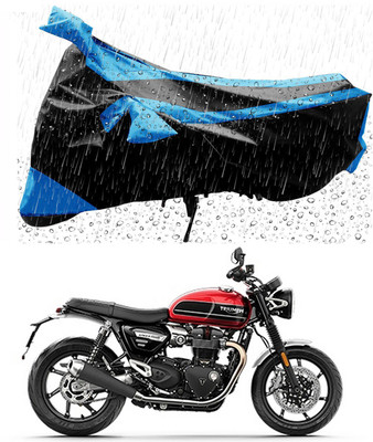 Furious3D Two Wheeler Cover for Triumph(Speed Twin, Blue, Black)