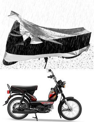 Mdstar Waterproof Two Wheeler Cover for TVS(XL 100 Comfort, Silver, Black)