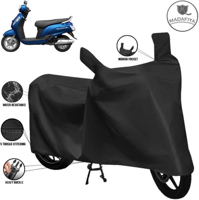 MADAFIYA Waterproof Two Wheeler Cover for Suzuki(Access 125, Black)