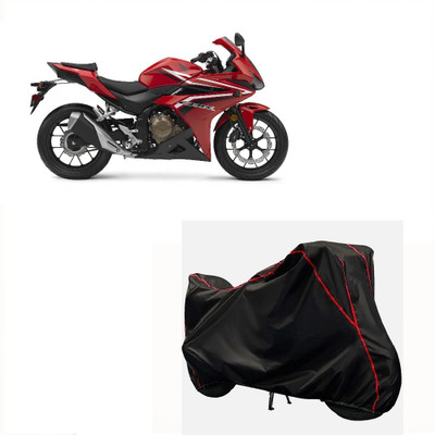 Autohug Waterproof Two Wheeler Cover for Honda(CBR500R, Black, Red)