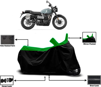 Amexride Two Wheeler Cover for Triumph(Street Scrambler, Green)