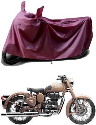 APNEK Waterproof Two Wheeler Cover for Royal Enfield(Classic Desert Storm, Maroon)
