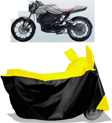 Amexride Two Wheeler Cover for Revolt(RV Cafe Racer, Black, Yellow)