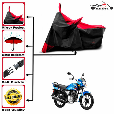 KEDIT Two Wheeler Cover for Yamaha(Saluto RX, Red, Black)
