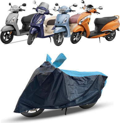 AutoGalaxy Waterproof Two Wheeler Cover for TVS(Jupiter, Blue, Black)