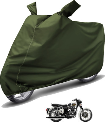 Auto Hub Waterproof Two Wheeler Cover for Royal Enfield(Classic 350, Green)