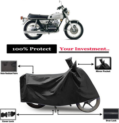 AASHTIK MART Two Wheeler Cover for Yamaha(RD 350, Black)