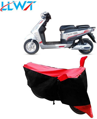 DeepShakshi AUTOMOTIVE Waterproof Two Wheeler Cover for Hero Electric(Electric NYX e5, Black, Red)