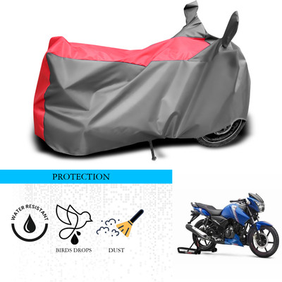 GOSHIV-car and bike accessories Waterproof Two Wheeler Cover for TVS(Apache RTR 180, Grey, Red)