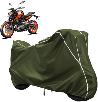 AUTOCAD Waterproof Two Wheeler Cover for KTM(Duke 390, Green, White)