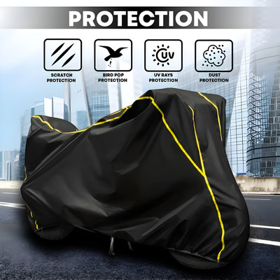 Starvin Waterproof Two Wheeler Cover for Suzuki(Burgman Street, Black)