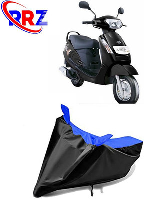 RRZ Waterproof Two Wheeler Cover for Mahindra(Duro DZ, Black, Blue)
