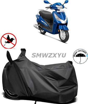 smwzxyu Waterproof Two Wheeler Cover for Hero(Destini 125, Clear, Black)