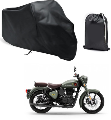 CODOKI Waterproof Two Wheeler Cover for Royal Enfield(Classic 350 Signals, Black)