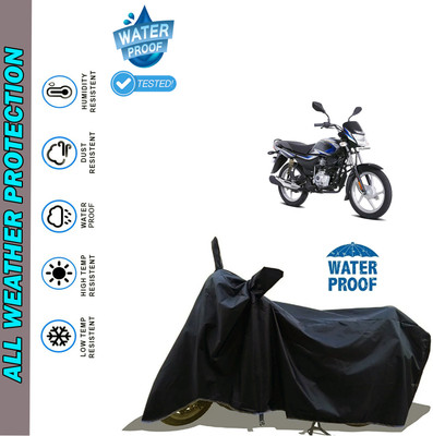 AutoGalaxy Waterproof Two Wheeler Cover for Bajaj(Platina 100, Black)