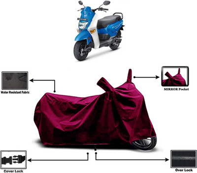 Amexride Two Wheeler Cover for Honda(Cliq BS6, Maroon)