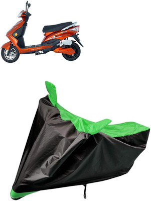 aksmit Two Wheeler Cover for Kinetic(Black, Green)