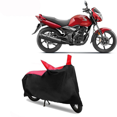Exciting collections Two Wheeler Cover for Honda(CB Unicorn, Red, Black)