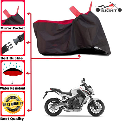 KEDIT Two Wheeler Cover for Honda(CB1000R Plus, Red, Black)