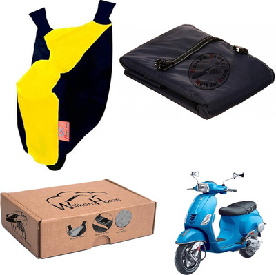 WolkomHome Waterproof Two Wheeler Cover for Piaggio(Vespa SXL, Yellow, Blue)