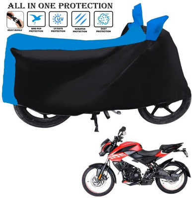 AUTOCAD Waterproof Two Wheeler Cover for Bajaj(Pulsar 200NS FI, Black, Blue)
