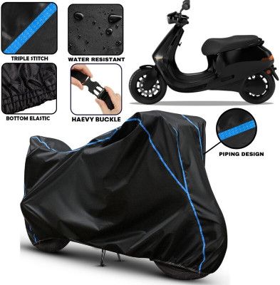 kerwa Two Wheeler Cover for Ola(Electric, Black, Blue)