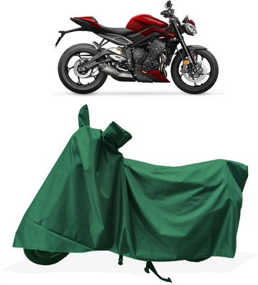 Tricway Two Wheeler Cover for Triumph(Street Triple RS BS6, Green)
