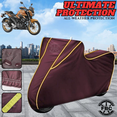 FBC Waterproof Two Wheeler Cover for Yamaha(FZ FI, Maroon)