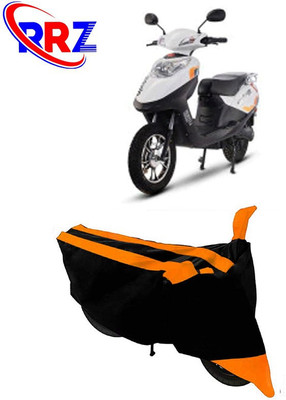 RRZ Waterproof Two Wheeler Cover for Hero(Electric, Black, Orange)