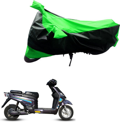 Mdstar Waterproof Two Wheeler Cover for Hero(Electric, Black, Green)