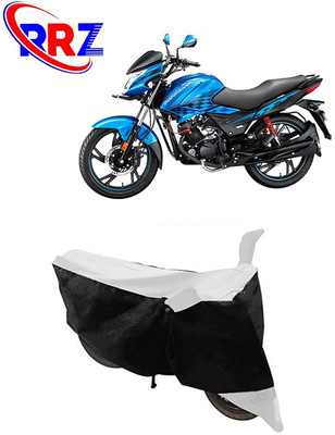 RRZ Waterproof Two Wheeler Cover for Hero(Glamour FI, Black, White)